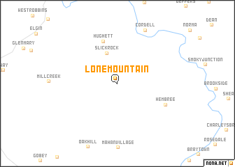 map of Lone Mountain