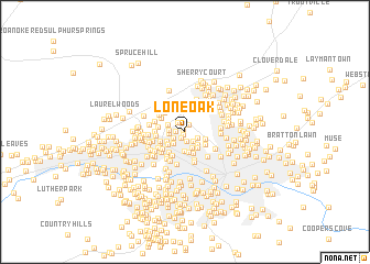 map of Lone Oak