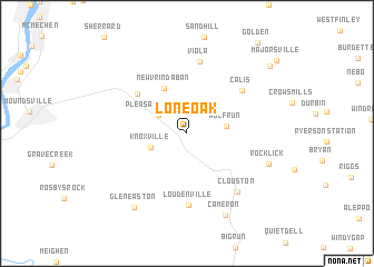 map of Lone Oak