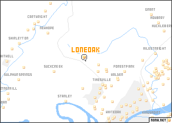 map of Lone Oak