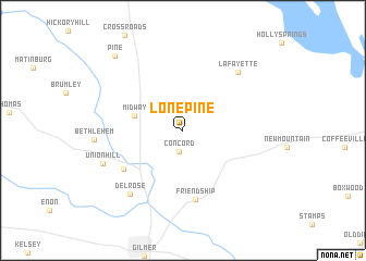 map of Lone Pine