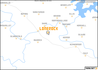 map of Lone Rock