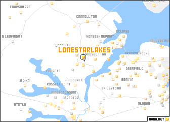 map of Lone Star Lakes