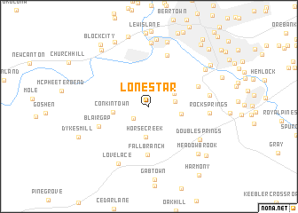 map of Lone Star