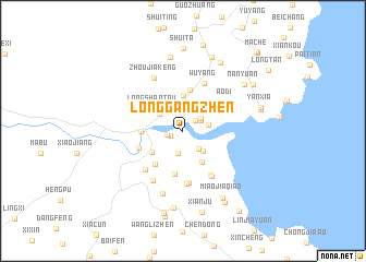 map of Longgangzhen