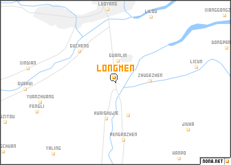 map of Longmen