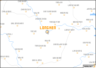 map of Longmen