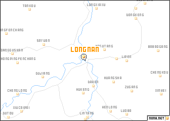 map of Longnan