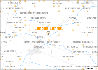 map of Longueil-Annel