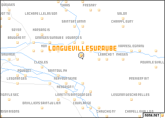 map of Longueville-sur-Aube