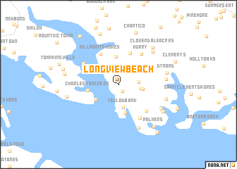 map of Longview Beach