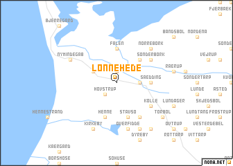 map of Lønne Hede