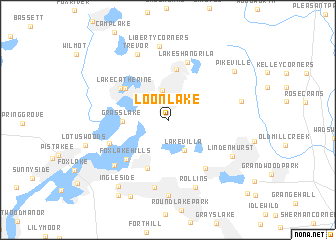 map of Loon Lake