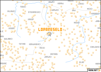 map of Lopare Selo