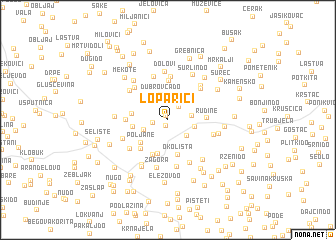 map of Loparići