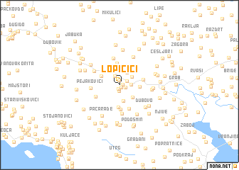 map of Lopičići