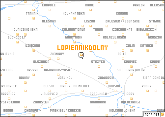 map of Łopiennik Dolny