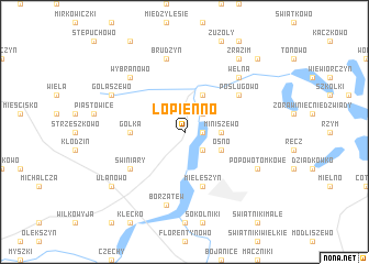 map of Łopienno