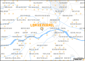 map of Lopikerkapel