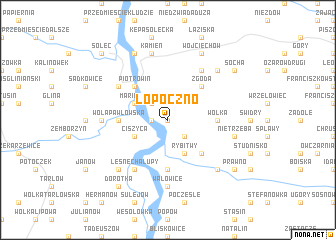 map of Łopoczno