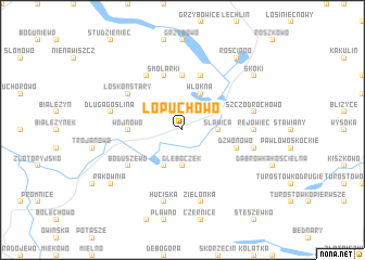 map of Łopuchowo