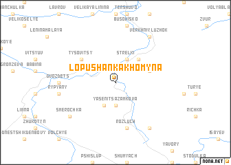 map of Lopushanka-Khomyna