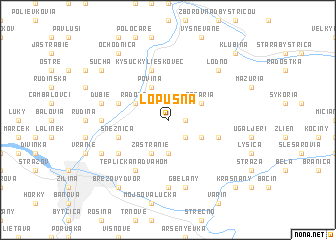 map of Lopušná