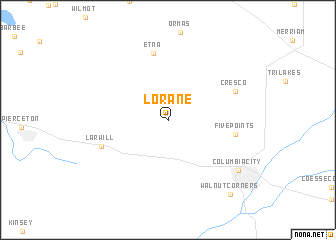 map of Lorane
