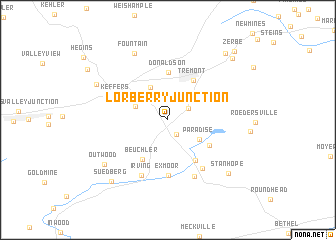 map of Lorberry Junction