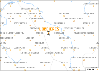 map of Lorcières