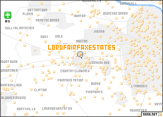 map of Lord Fairfax Estates