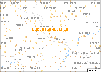 map of Lorentswaldchen