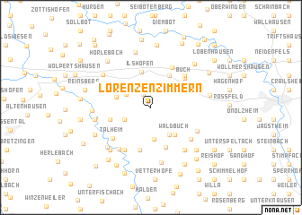 map of Lorenzenzimmern