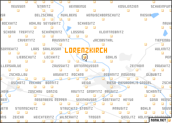 map of Lorenzkirch