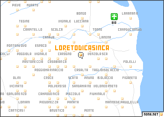 map of Loreto-di-Casinca