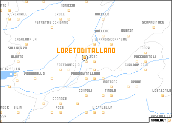 map of Loreto-di-Tallano