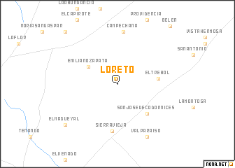 map of Loreto