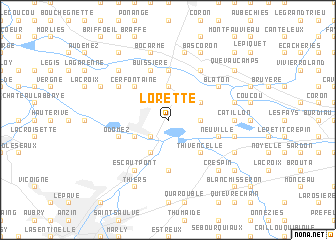 map of Lorette