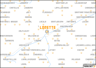 map of Lorette