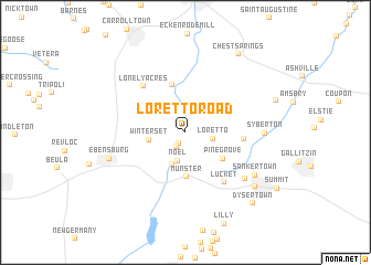 map of Loretto Road