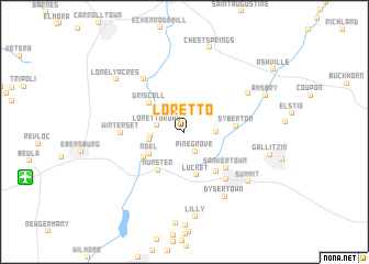 map of Loretto