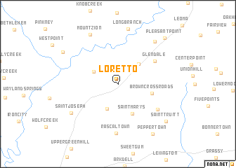 map of Loretto