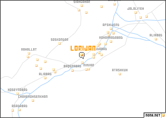 map of Lorījān