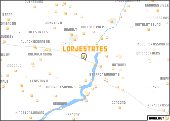 map of Lor-J Estates