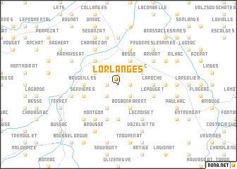 map of Lorlanges