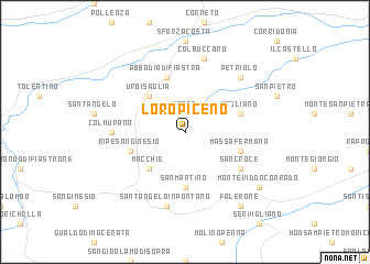 map of Loro Piceno