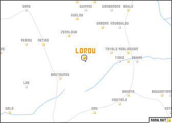 map of Lorou