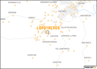 map of Lo Roy Acres