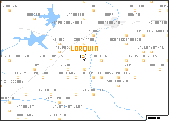 map of Lorquin