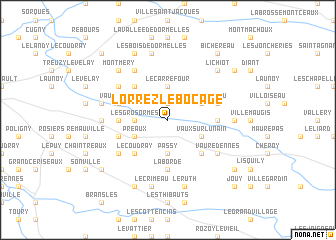 map of Lorrez-le-Bocage